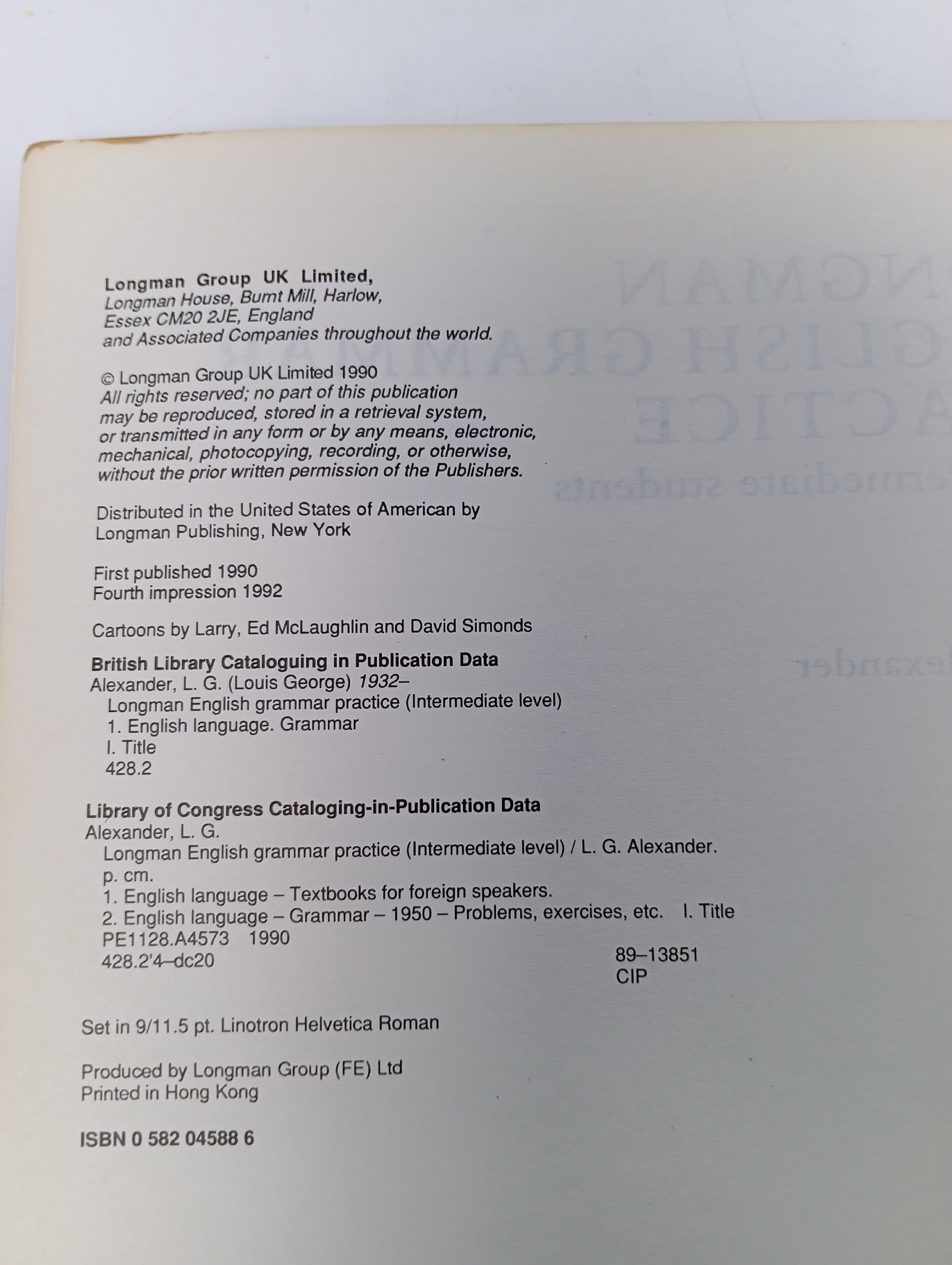 Longman English Grammar Practice for intermediate students