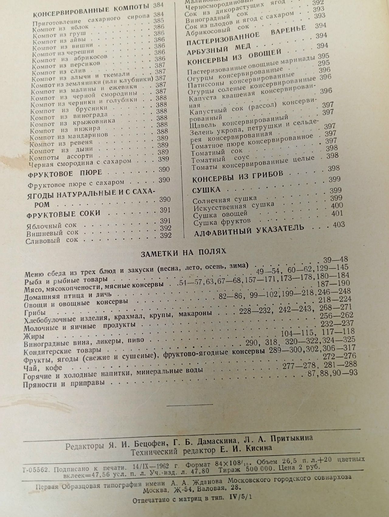 Книга о вкусной и здоровой пище, 1963 г.