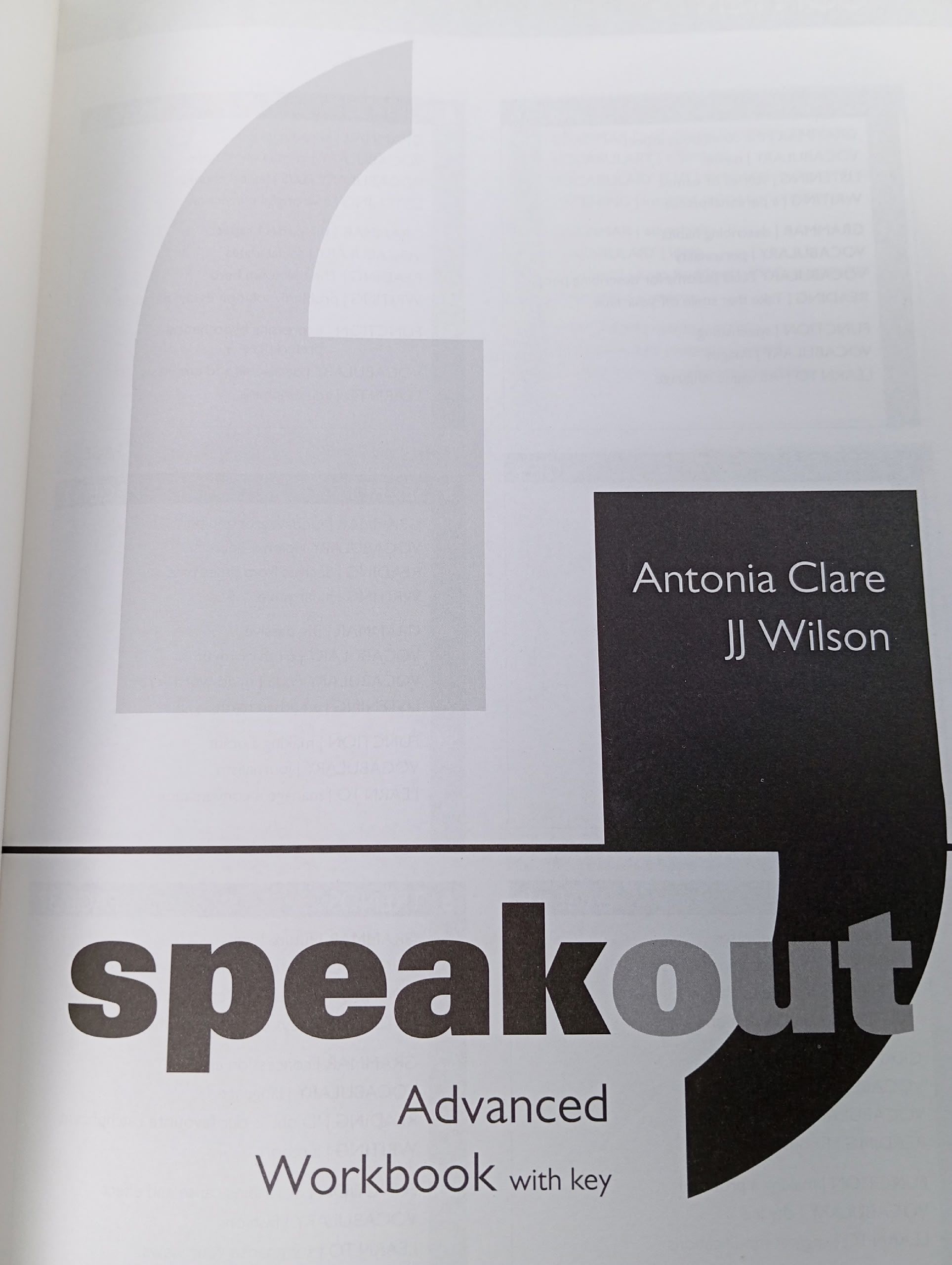 Speakout Advanced Workbook with Key
