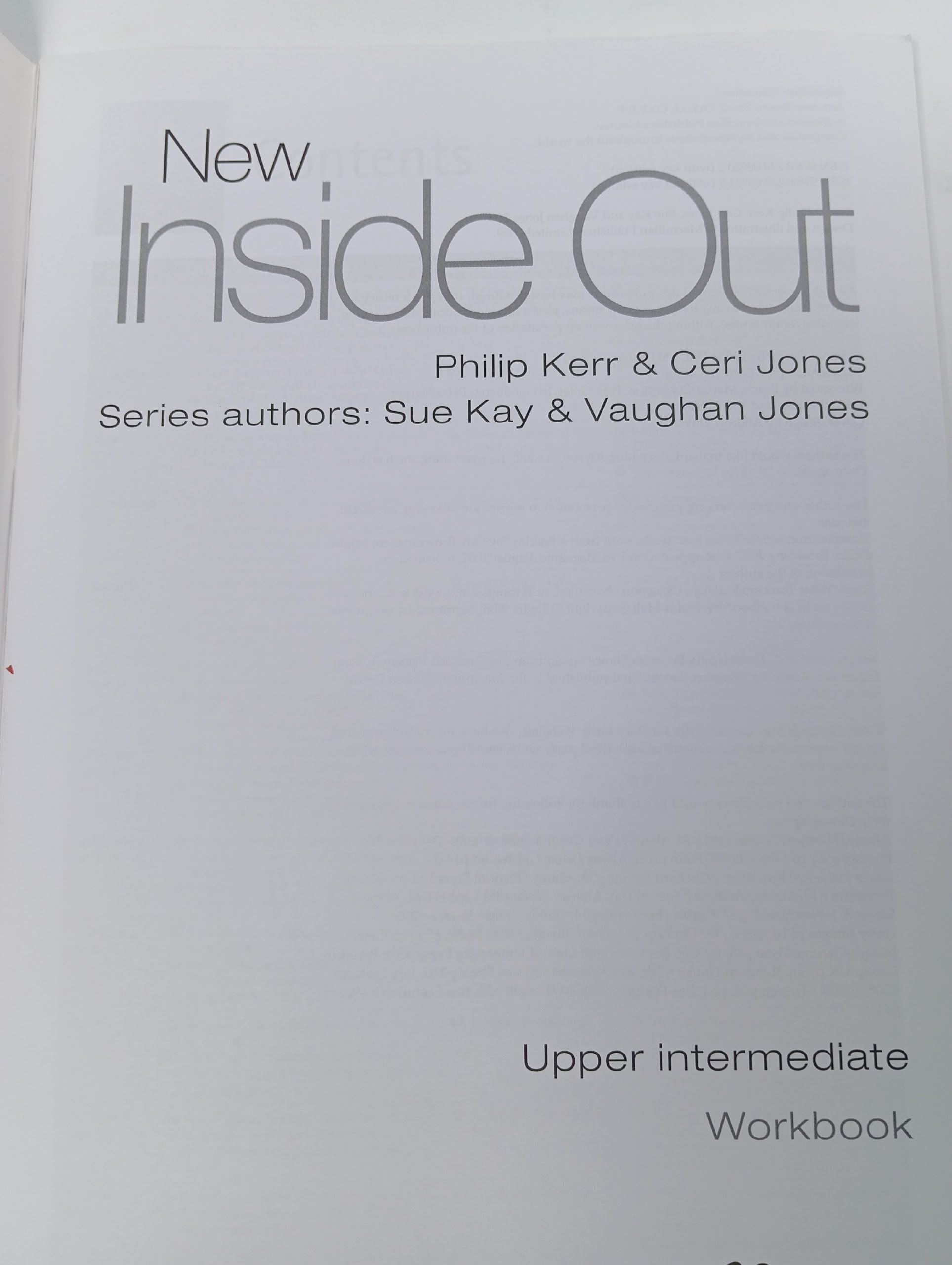 Рабочая тетрадь New Inside Out Upper Intermediate