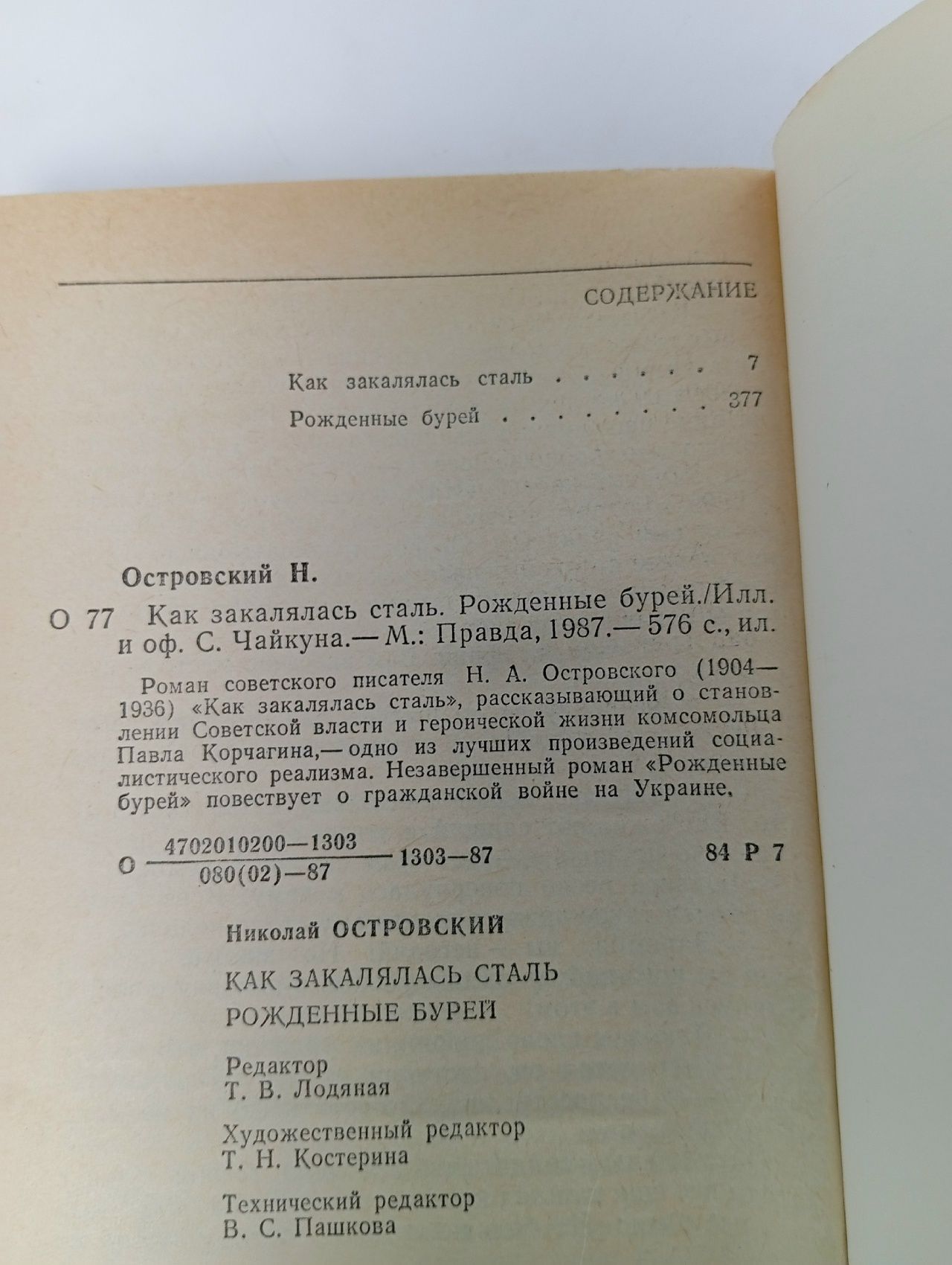 Как закалялась сталь. Рожденные бурей