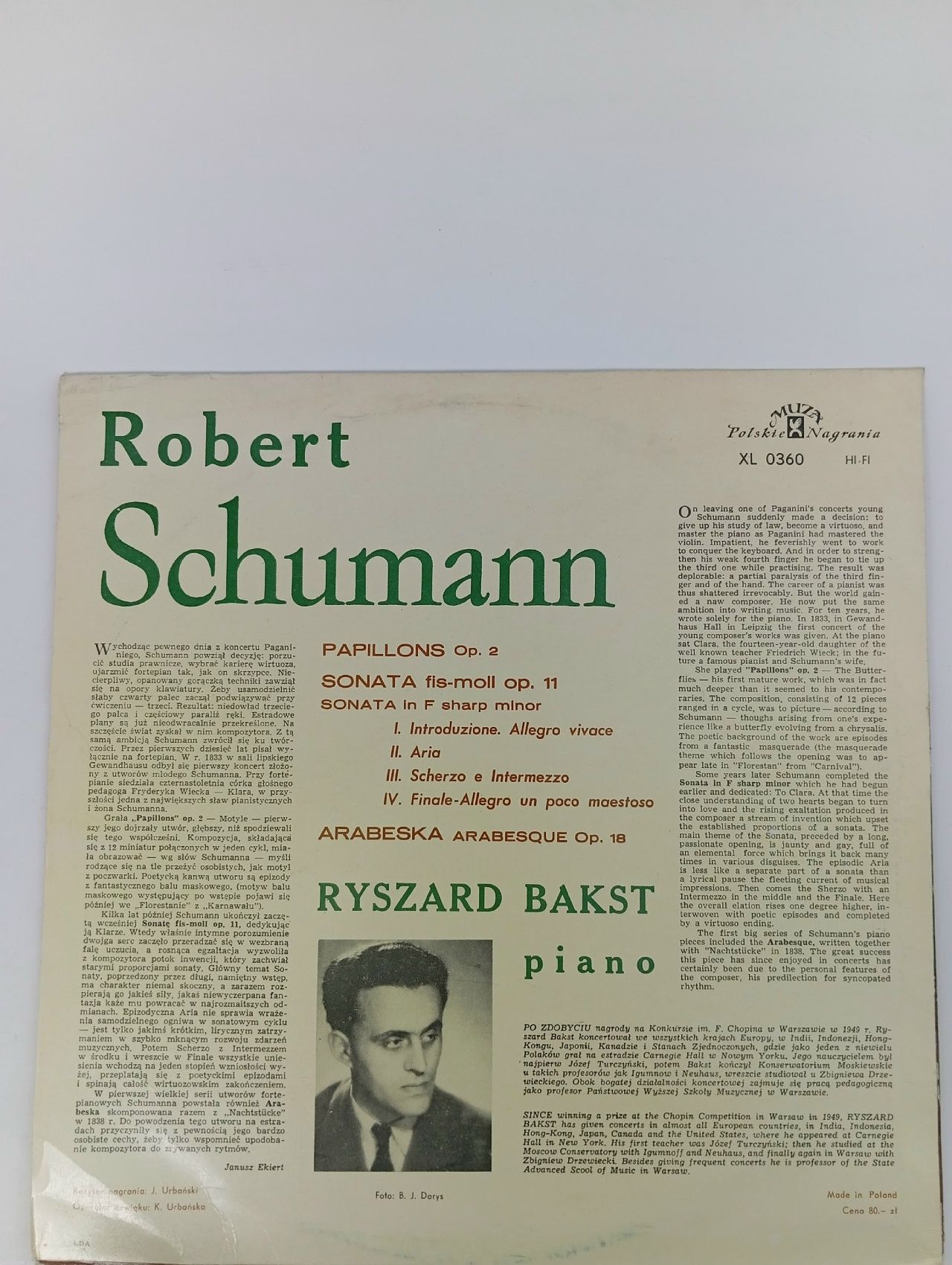 Robert Schumann. Виниловая пластинка