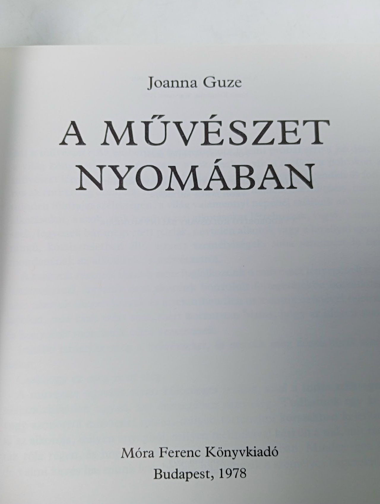 A muveszet nyomaban/ По стопам искусства( на венгерском яз.) Guze Joanna