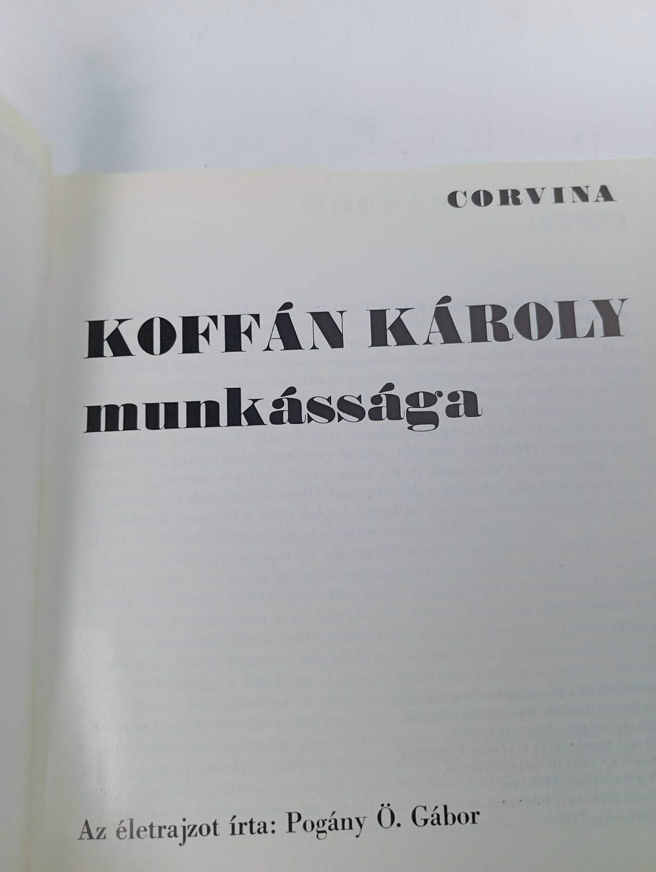 Koffan Karoly. Munkassaga
