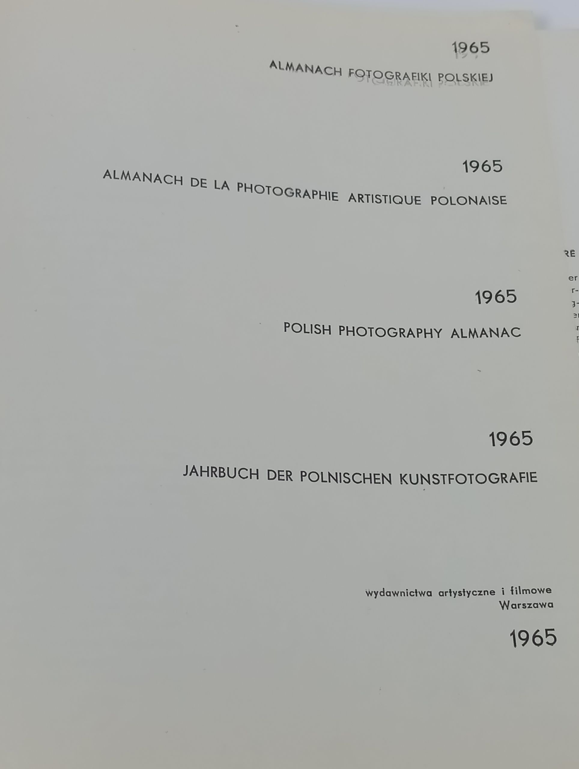 Almanach Fotografiki Polskiej 1965
