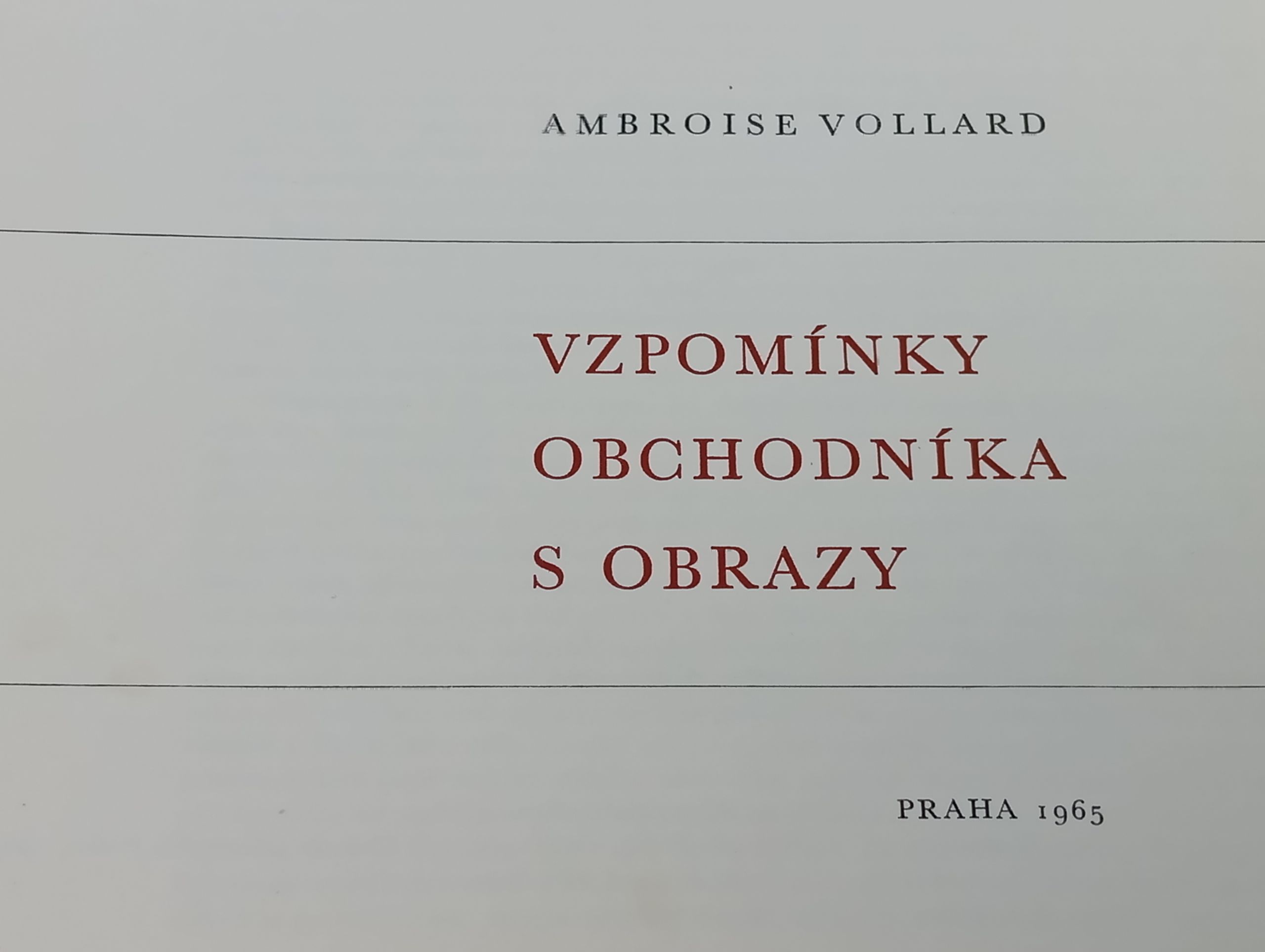 Vzpominky obchodnika s obrazy
