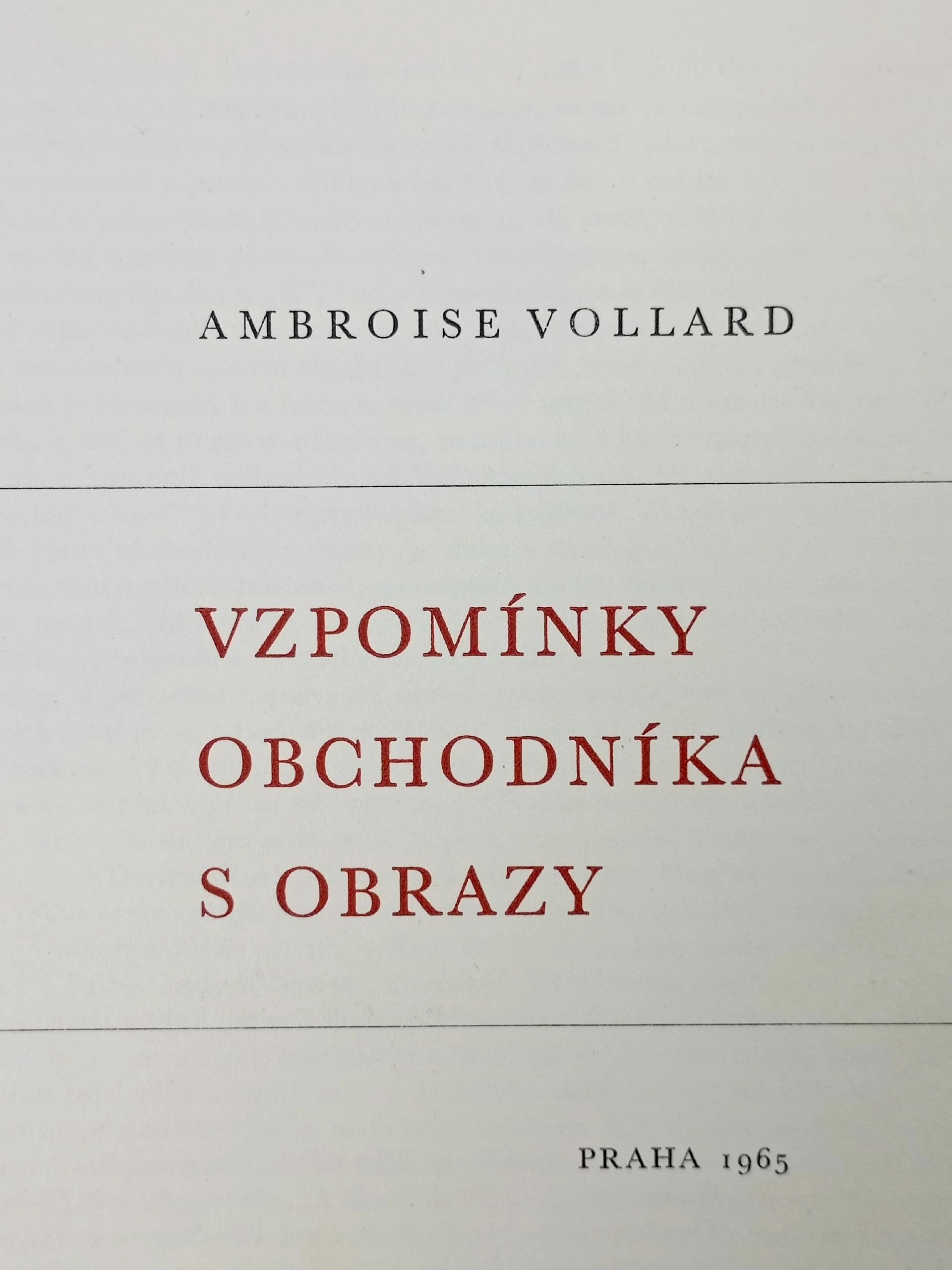 Vzpominky obchodnika s obrazy