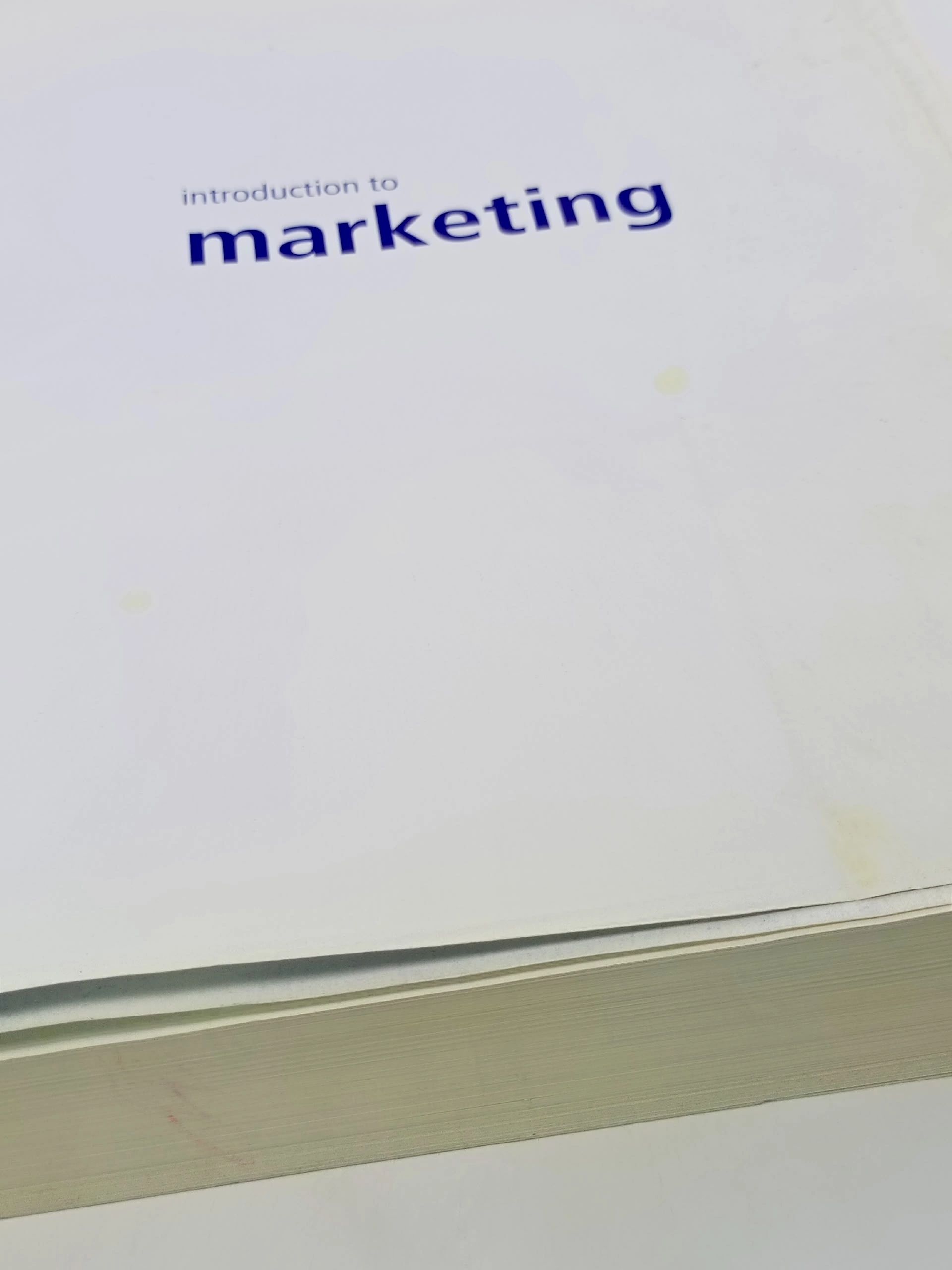 Introduction to Marketing: Theory and Practice