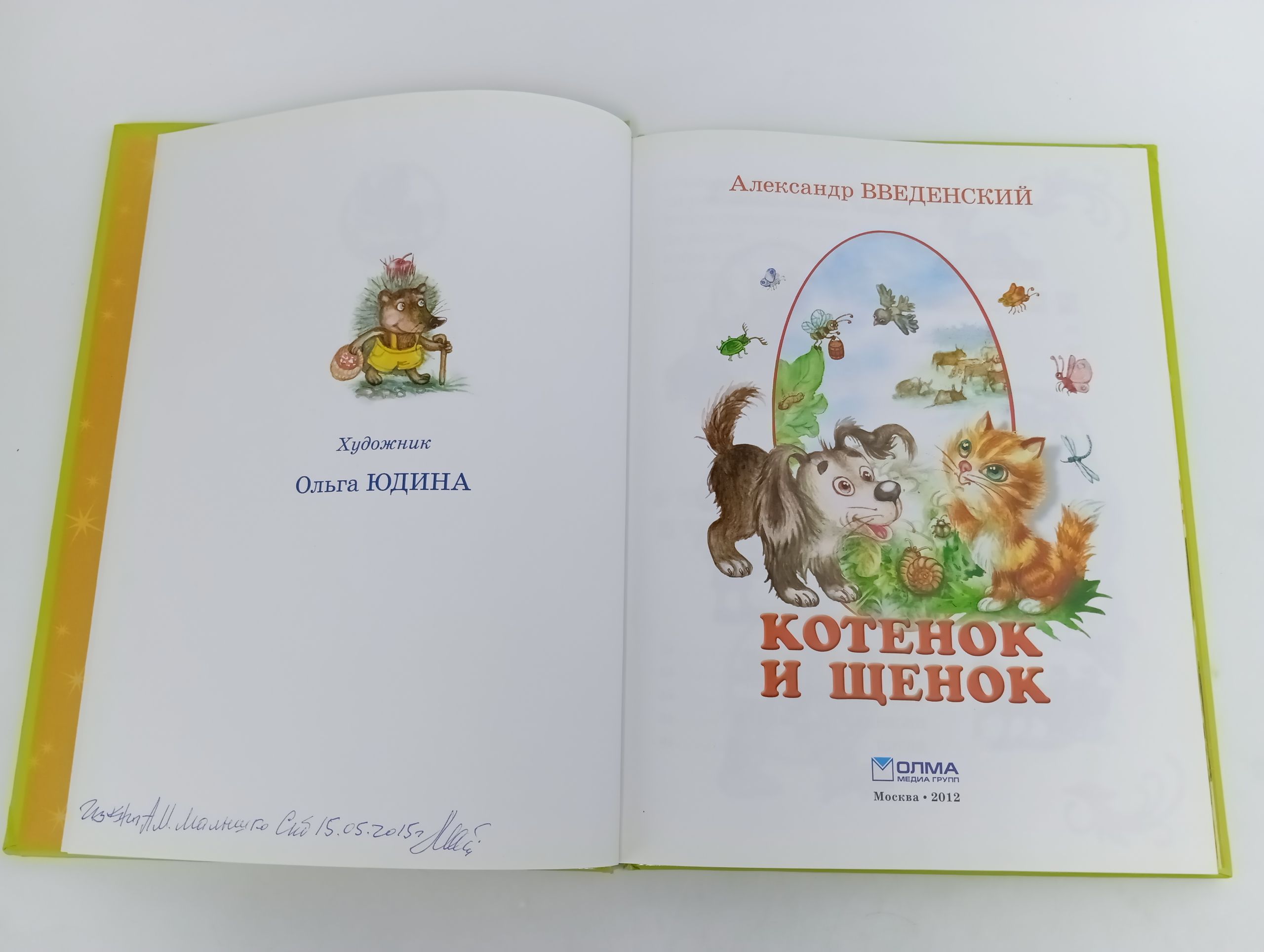 Котенок и щенок