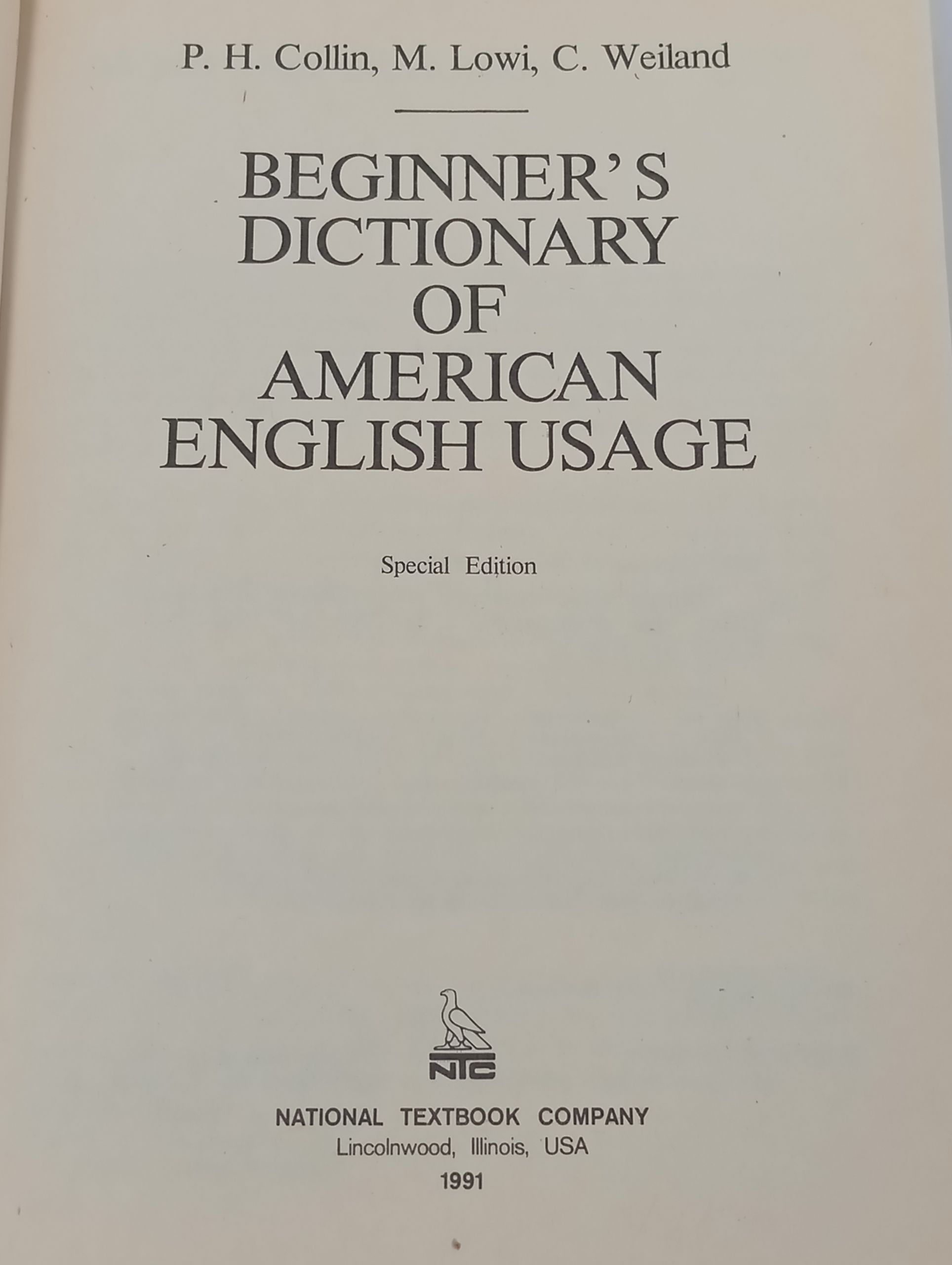 Beginner's Dictionary of American English Usage