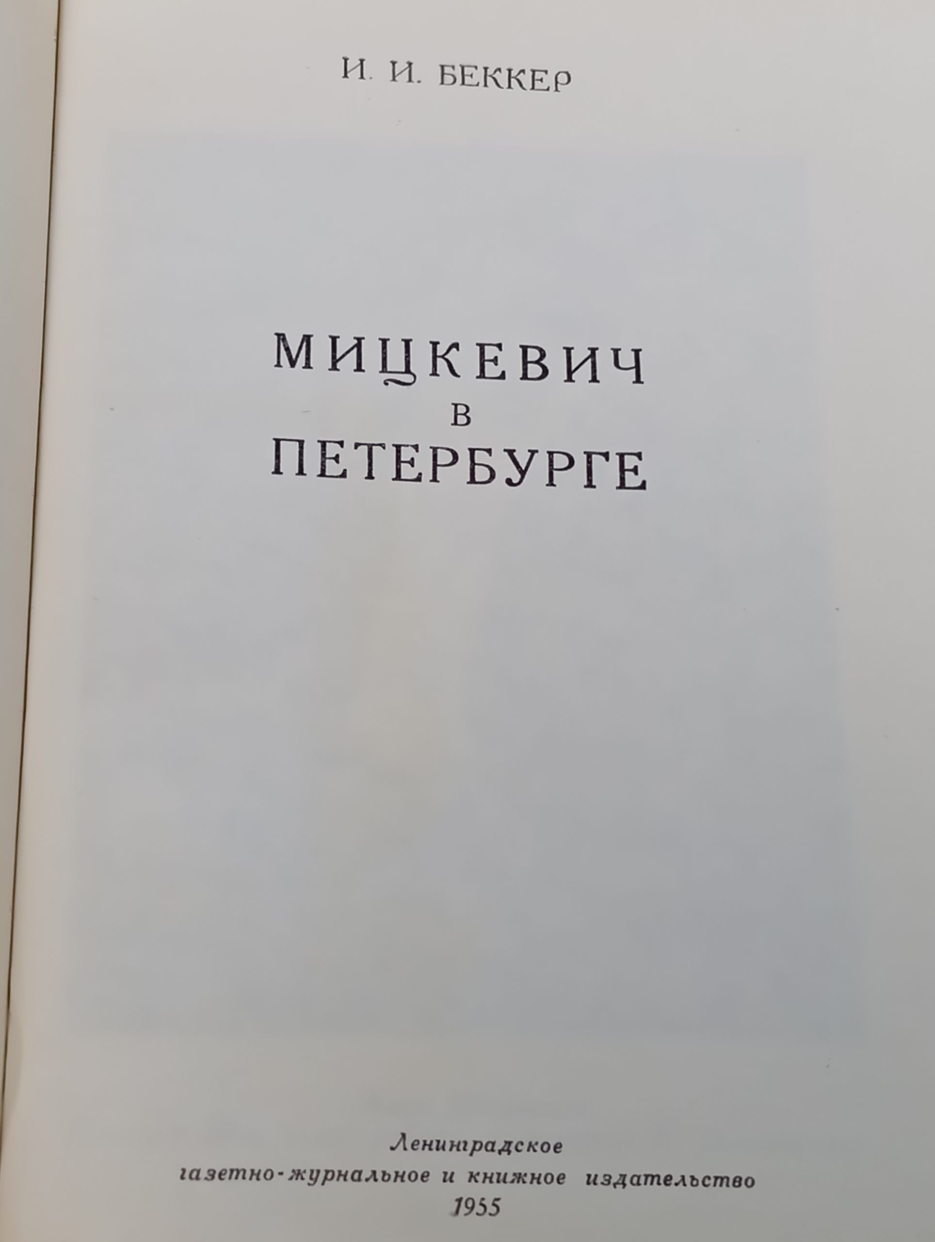 Мицкевич в Петербурге