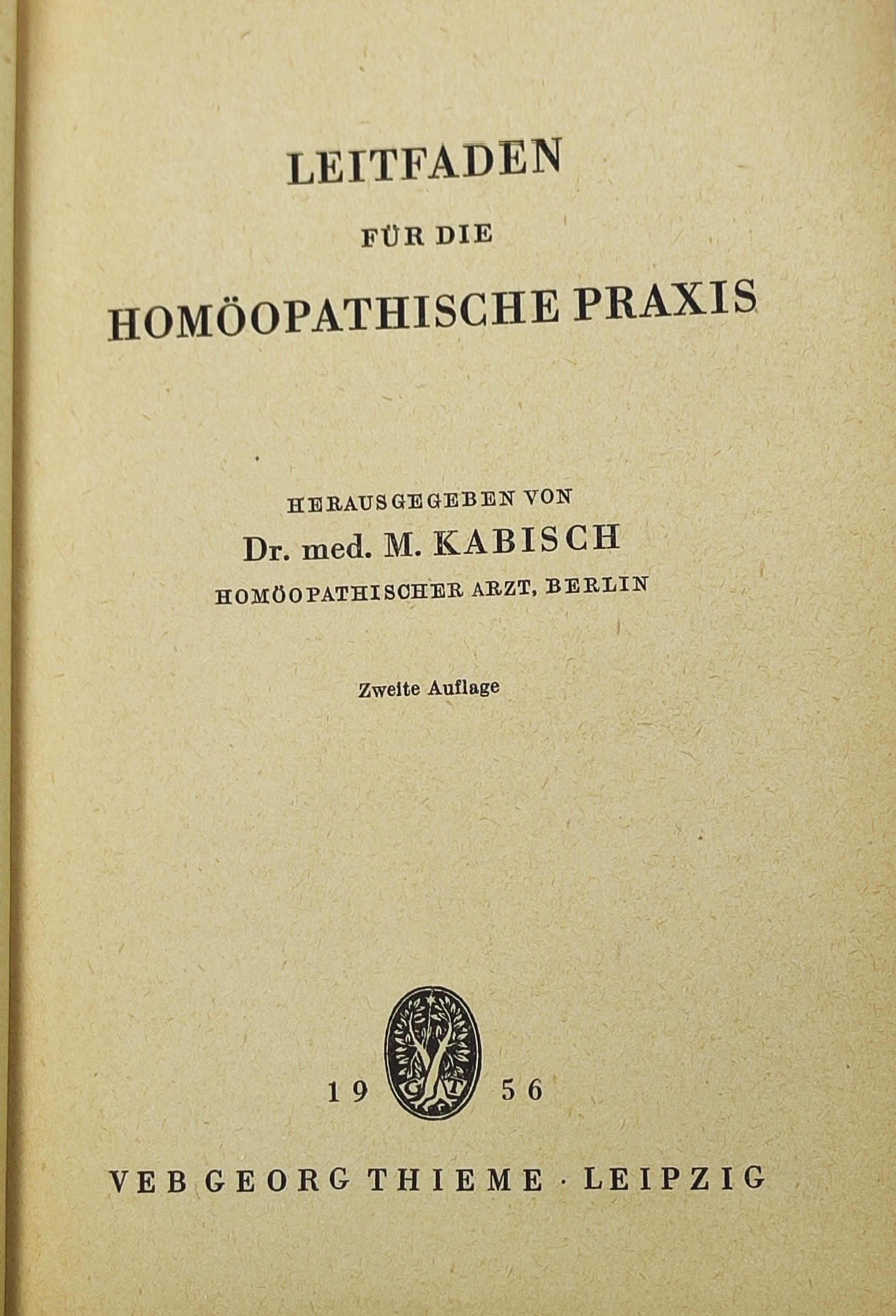 Leitfaden fur die homoopathische Praxis