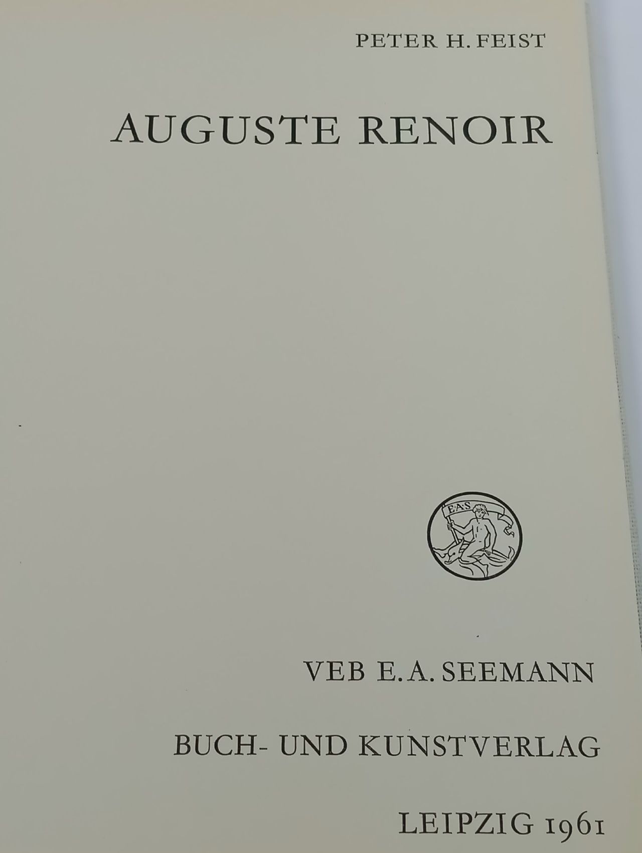 Auguste Renoir Feist Peter H.