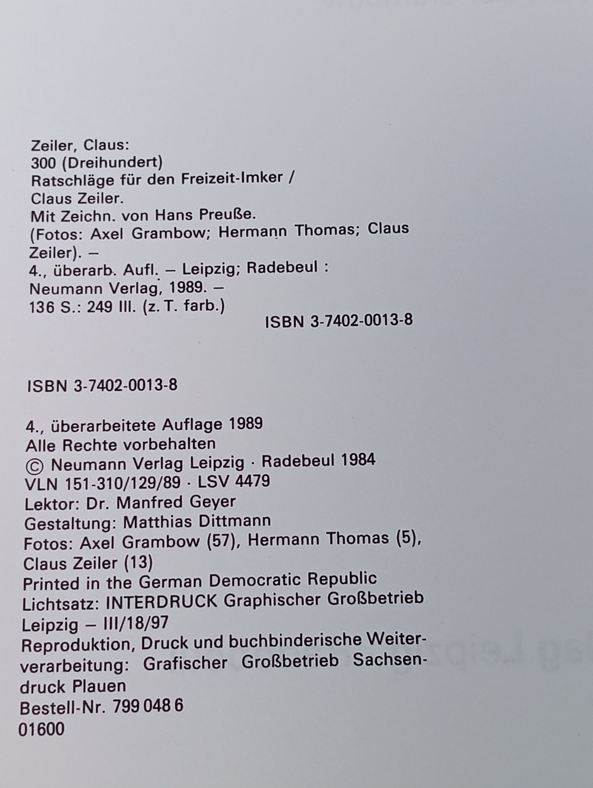 300 Ratschlge fr den Freizeitimker